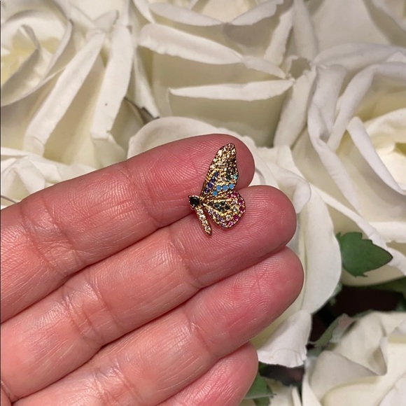 18k gold plated AAA crystals butterfly earrings - Picture 2 of 3